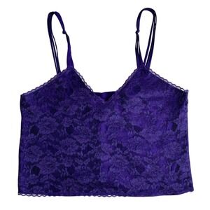 Vintage Victoria's‎ Secret Gold Label Purple Lace Lingerie Cami Size Medium